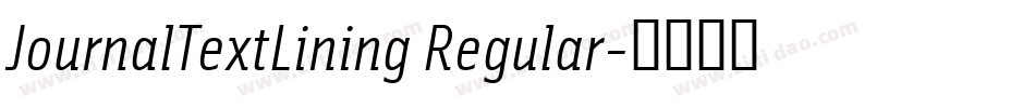 JournalTextLining Regular字体转换